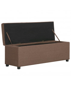 Panca con Vano Portaoggetti 116 cm Marrone in Poliestere