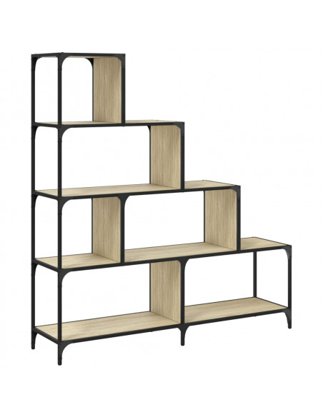 Libreria 4 Gradini Rovere Sonoma 139x33,5x149 Legno Multistrato