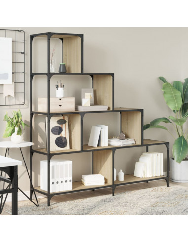 Libreria 4 Gradini Rovere Sonoma 139x33,5x149 Legno Multistrato