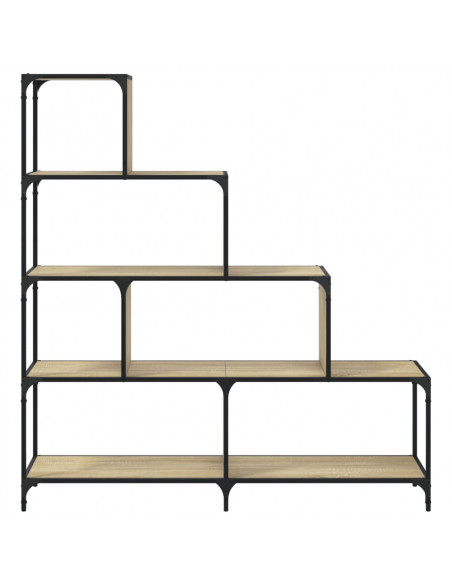 Libreria 4 Gradini Rovere Sonoma 139x33,5x149 Legno Multistrato