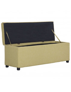 Panca con Vano Portaoggetti 116 cm Verde in Poliestere