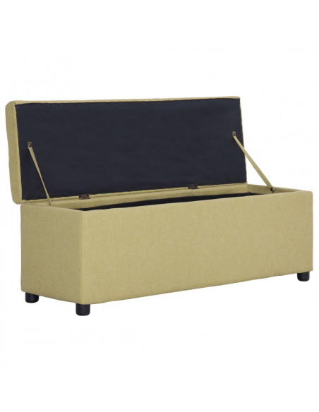 Panca con Vano Portaoggetti 116 cm Verde in Poliestere