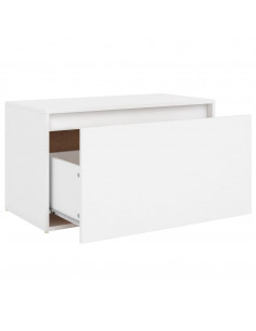 Panca da Ingresso 80x40x45 cm Bianca in Truciolato