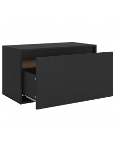 Panca da Ingresso 80x40x45 cm Nera in Truciolato