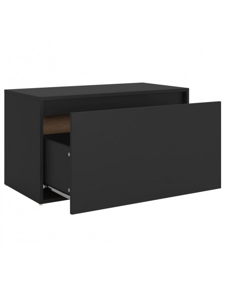 Panca da Ingresso 80x40x45 cm Nera in Truciolato