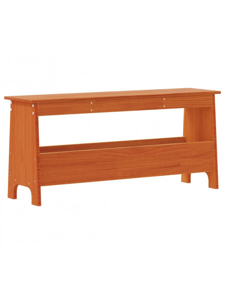 Panca da Ingresso Marrone Cera 100x28x45 cm Legno Massello Pino