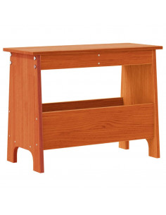 Panca da Ingresso Marrone Cera 60x28x45 cm Legno Massello Pino