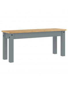 Panca da Pranzo Panama Grigia 105x30x45 cm Legno Massello Pino