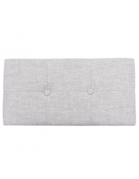 Panca e 2 Pouf in Giunco Grigio