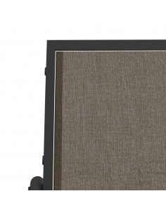 Panca Glider Giardino Marrone 120,5x76x86,5cm Textilene Acciaio