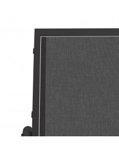 Panca Glider Giardino Nera 120,5x76x86,5 cm Textilene e Acciaio