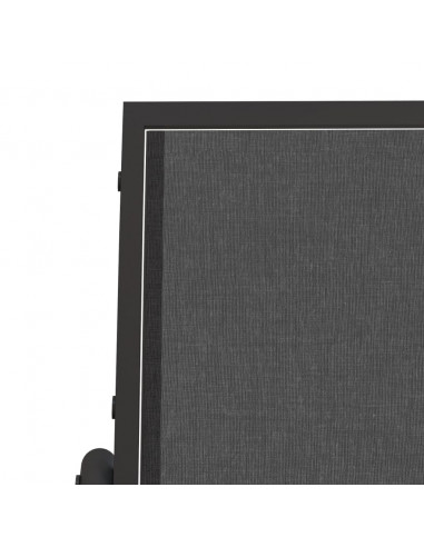 Panca Glider Giardino Nera 120,5x76x86,5 cm Textilene e Acciaio