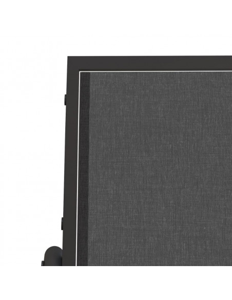Panca Glider Giardino Nera 120,5x76x86,5 cm Textilene e Acciaio