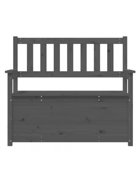 Panca Grigio 112,5x51,5x96,5 cm in Legno Massello di Pino
