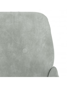 Panca Grigio Chiaro 108x79x79 cm in Velluto