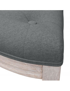 Panca Grigio Scuro 81,5x41x49 cm in Tessuto
