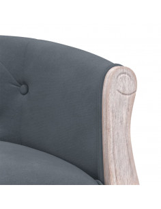 Panca Grigio Scuro 98x56x69 cm in Velluto