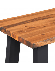 Panca in Legno Massello di Acacia 145 cm