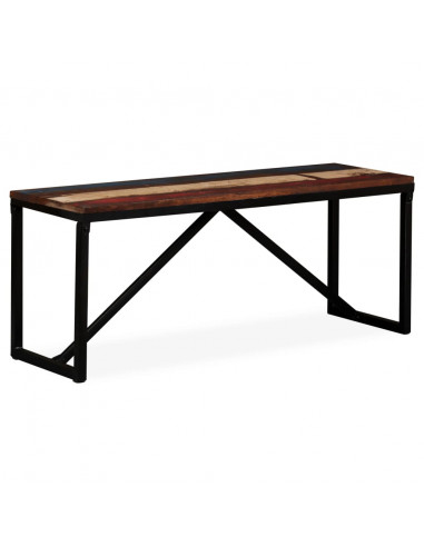 Panca in Legno Massello di Recupero 110x35x45 cm