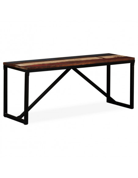 Panca in Legno Massello di Recupero 110x35x45 cm