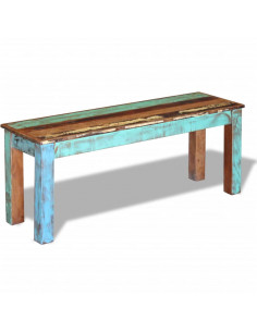 Panca in Legno Massello di Recupero 110x35x45 cm