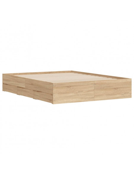 Giroletto Cassetti Rovere Sonoma 150x200 cm Legno Multistrato