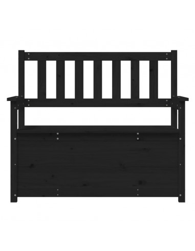 Panca Nera 112,5x51,5x96,5 cm in Legno Massello di Pino