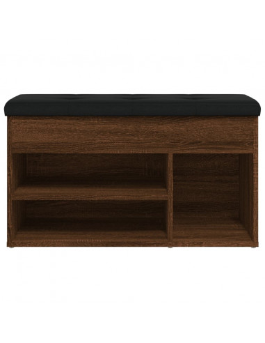 Panca per Scarpe Rovere Marrone 82x32x45,5 cm Legno Multistrato