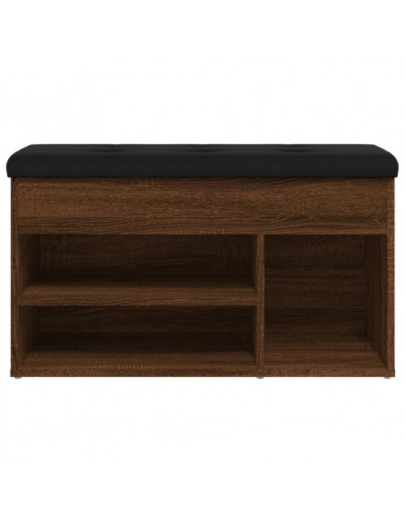 Panca per Scarpe Rovere Marrone 82x32x45,5 cm Legno Multistrato