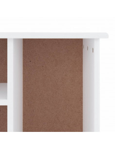 Panca Porta Scarpe ALTA Bianca 100x35x45 cm Legno Massello Pino