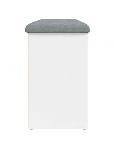 Panca Porta Scarpe Bianca 102x32x50 cm in Legno Multistrato