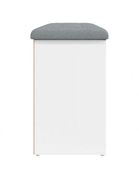 Panca Porta Scarpe Bianca 102x32x50 cm in Legno Multistrato