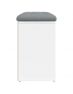 Panca Porta Scarpe Bianca 82x32x50 cm in Legno Multistrato