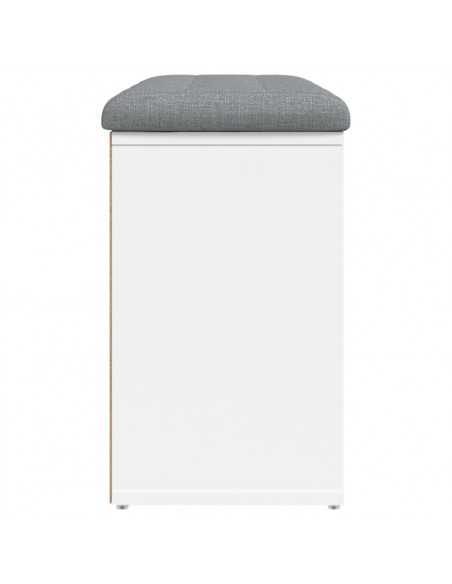 Panca Porta Scarpe Bianca 82x32x50 cm in Legno Multistrato