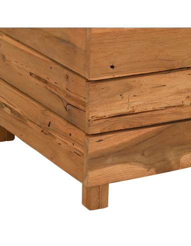 Letto Rialzato 50x40x72 cm Legno di Teak di Recupero e Acciaio