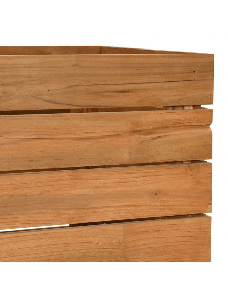 Letto Rialzato 100x40x72 cm Legno di Teak di Recupero e Acciaio