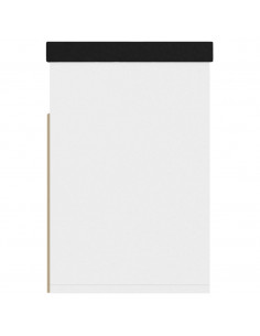 Panca Porta Scarpe con Cuscino Bianca 80x30x47cm Multistrato