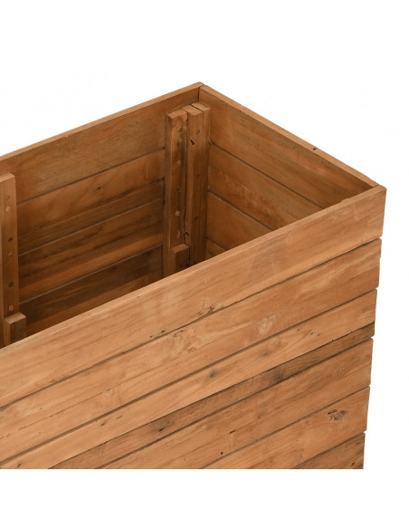 Letto Rialzato 150x40x72 cm Legno di Teak di Recupero e Acciaio