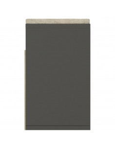 Panca Porta Scarpe con Cuscino Grigia 104x30x49cm Multistrato