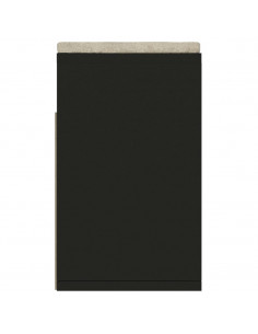 Panca Porta Scarpe con Cuscino Nera 104x30x49cm Multistrato