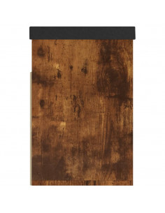 Panca Porta Scarpe Cuscino Rovere Fumo 80x30x47cm Multistrato
