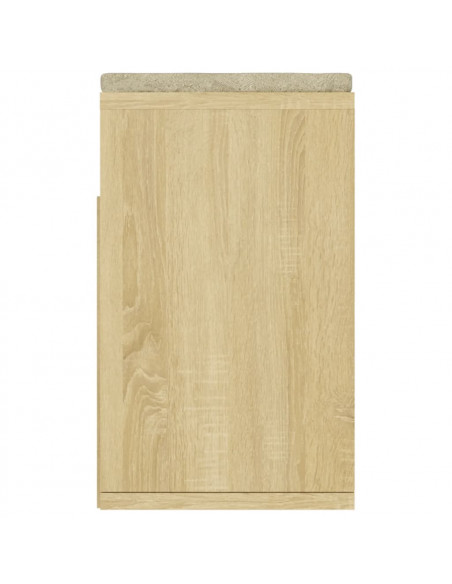 Panca Porta Scarpe Cuscino Rovere Sonoma 104x30x49 Multistrato
