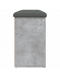 Panca Porta Scarpe Grigio Cemento 102x32x50cm Legno Multistrato