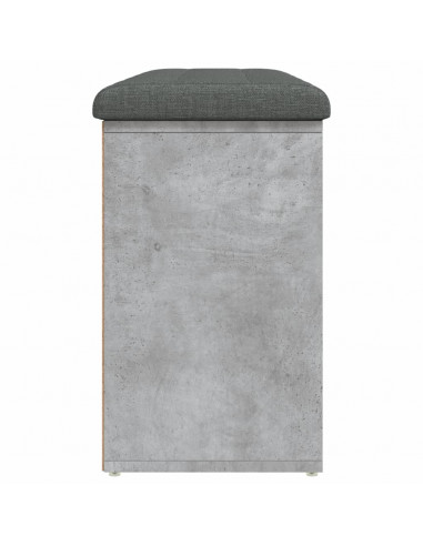 Panca Porta Scarpe Grigio Cemento 102x32x50cm Legno Multistrato