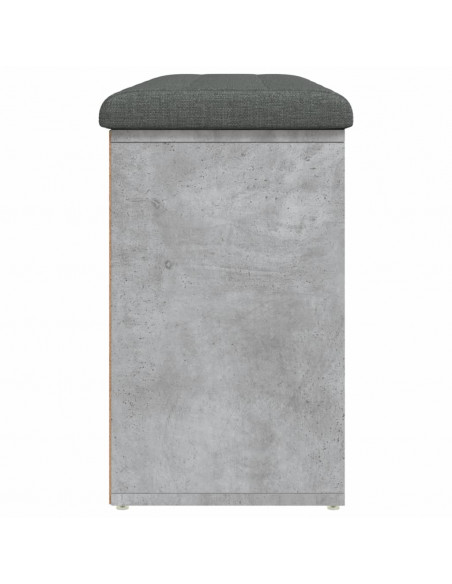 Panca Porta Scarpe Grigio Cemento 102x32x50cm Legno Multistrato