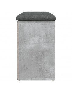Panca Porta Scarpe Grigio Cemento 82x32x50cm Legno Multistrato