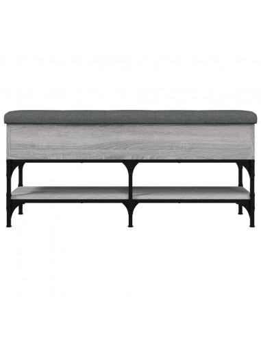 Panca Porta Scarpe Grigio Sonoma 102x32x45 cm Legno Multistrato