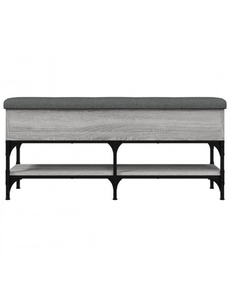 Panca Porta Scarpe Grigio Sonoma 102x32x45 cm Legno Multistrato