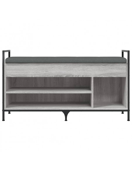 Panca Porta Scarpe Grigio Sonoma 105,5x32x57,5 cm