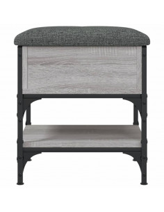 Panca Porta Scarpe Grigio Sonoma 42x42x45 cm Legno Multistrato